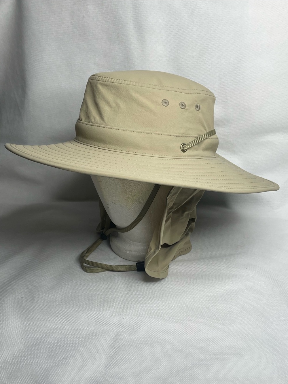 REI Co-Op Removable Neck Shade Boonie Hat Size S/M Beige Khaki Bucket Safari Cap